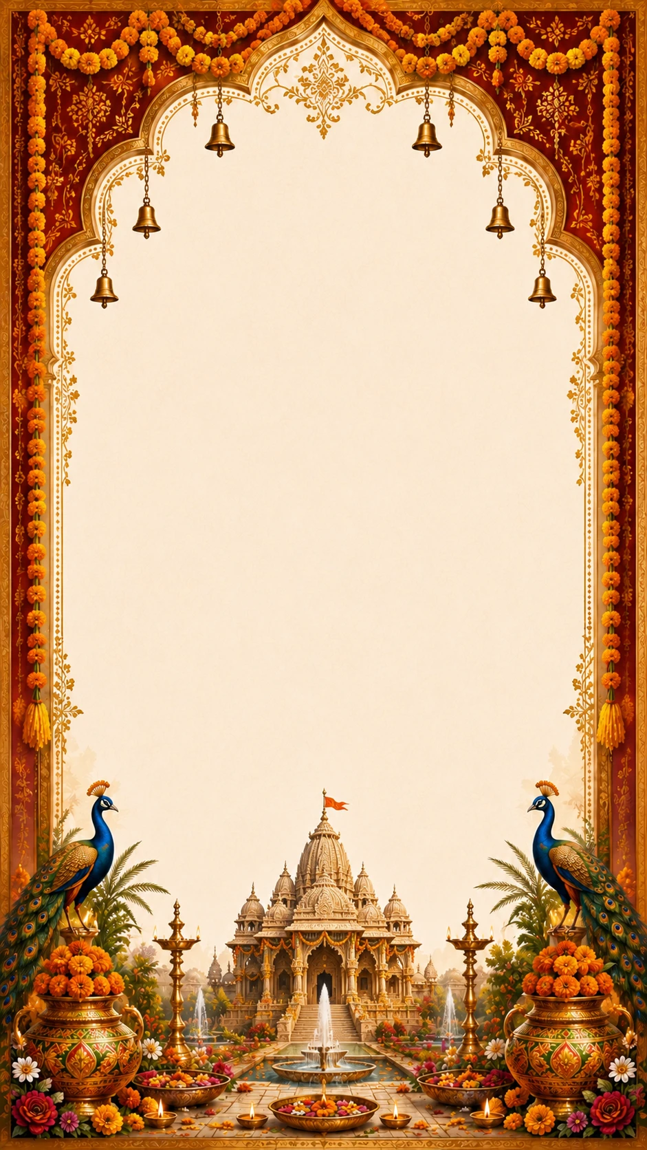 Soft page with a glasshouse, lantern and white rose bushes below