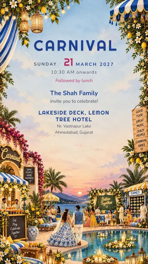 Carnival Invitation — carnival invitation card