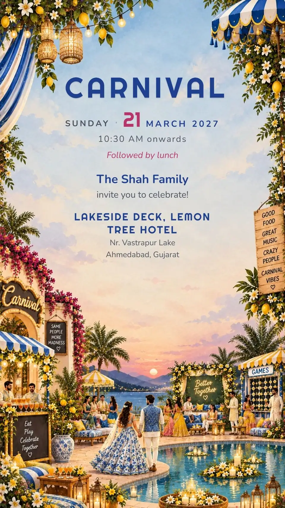 Carnival Invitation — digital invitation card