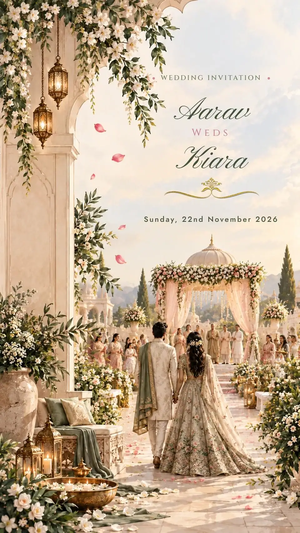 Destination Wedding Invitation — digital invitation card