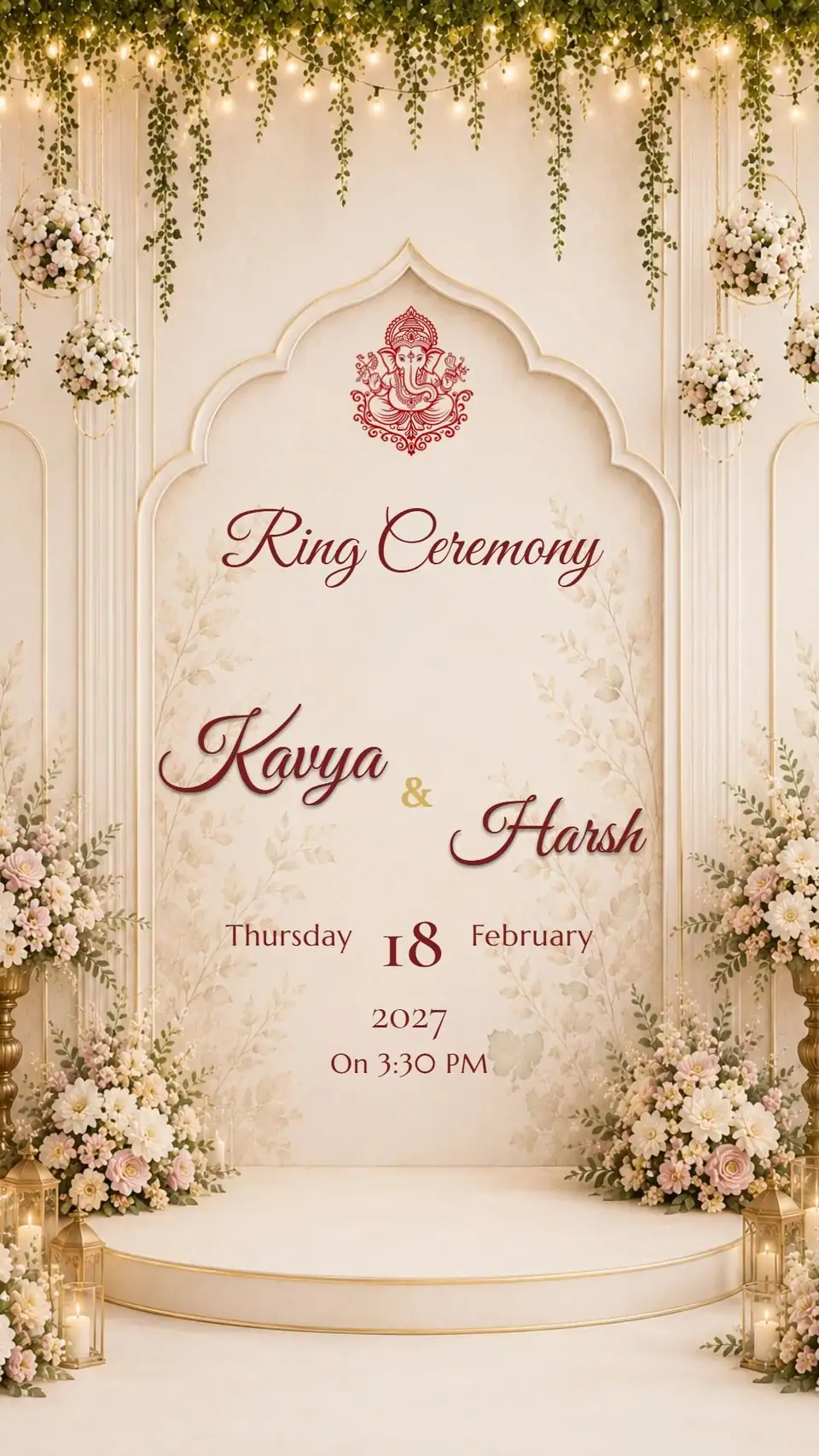 Engagement Simple — digital invitation card