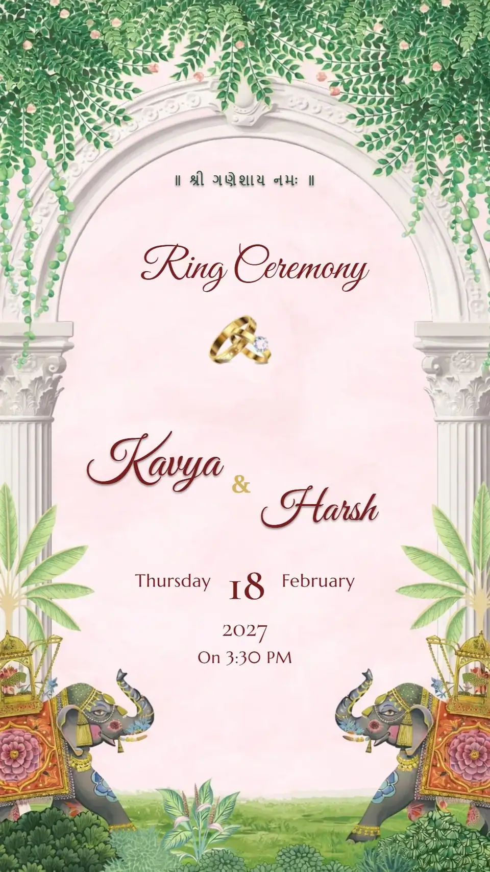 Engagement Classic — digital invitation card
