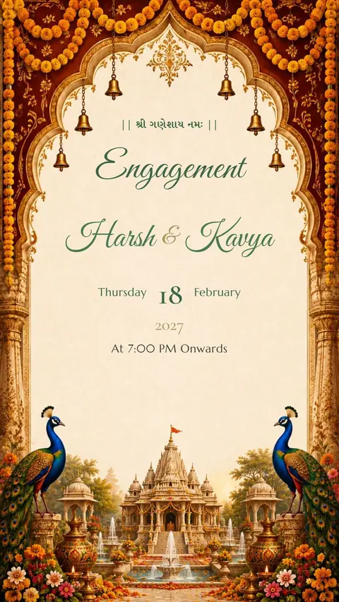 Glass Conservatory Engagement — engagement invitation card
