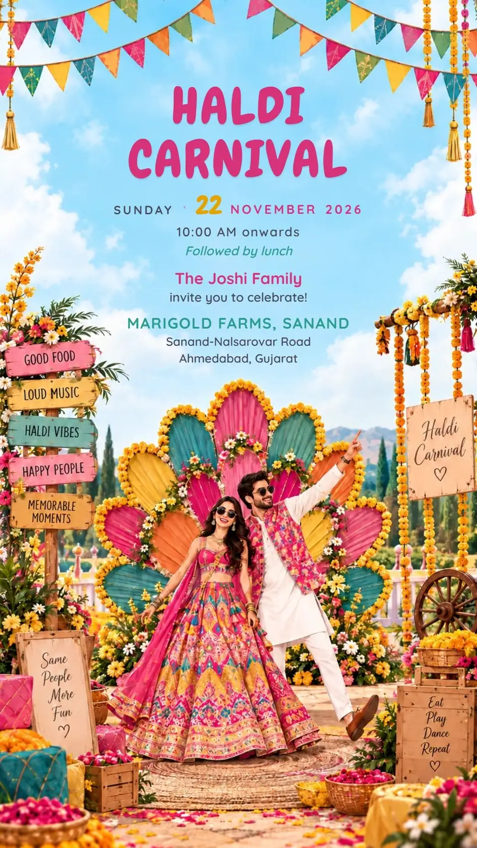 Haldi Carnival Invitation — digital invitation card