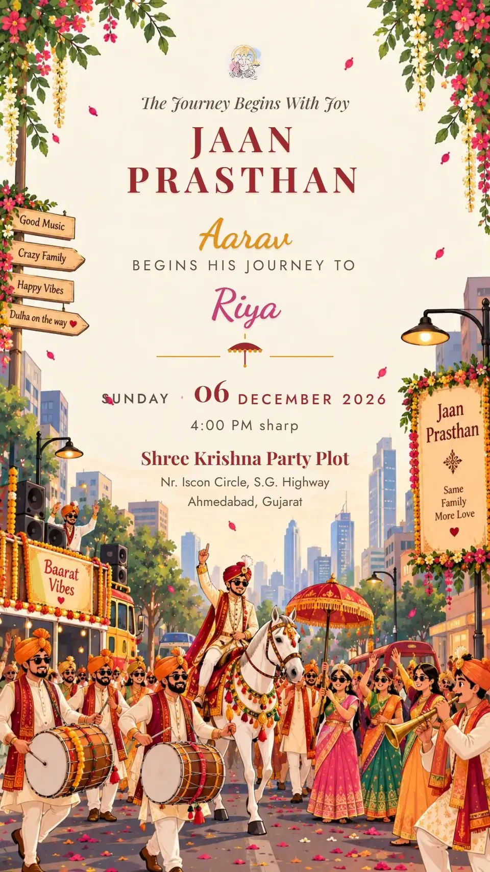 Jaan Prasthan Invitation — digital invitation card
