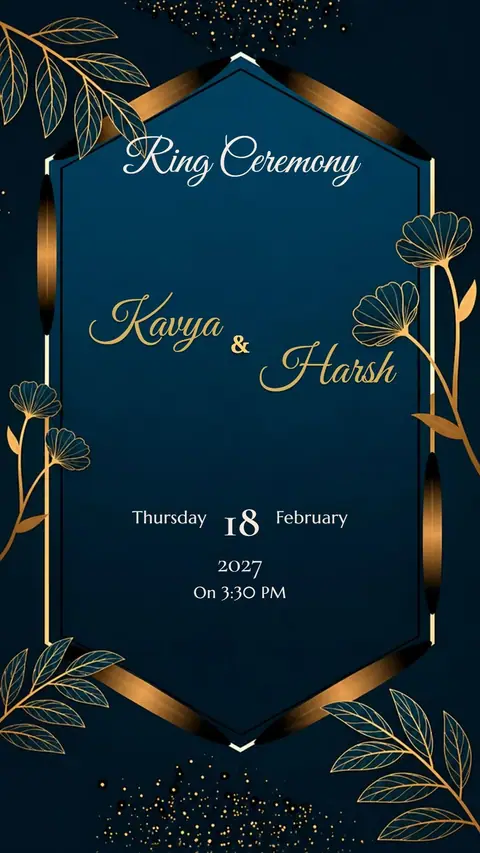 Ring Ceremony Engagement (EBg4) — engagement invitation card