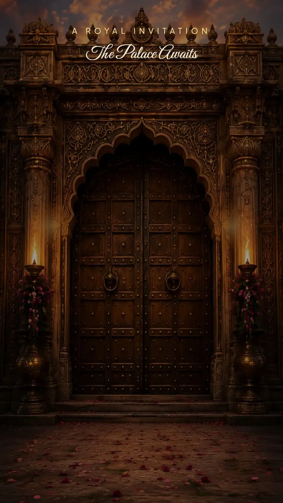 Royal Fort Palace Entrance (Cinematic) — digital invitation card