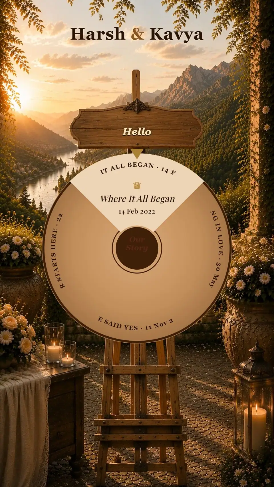 Royal Memory Wheel — digital invitation card
