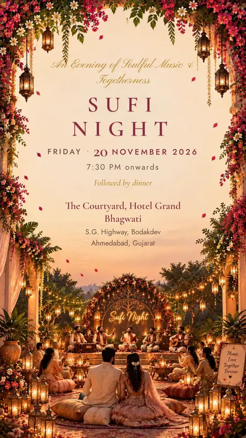 Sufi Night Invitation — sufi night invitation card